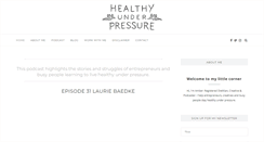 Desktop Screenshot of healthyunderpressure.com